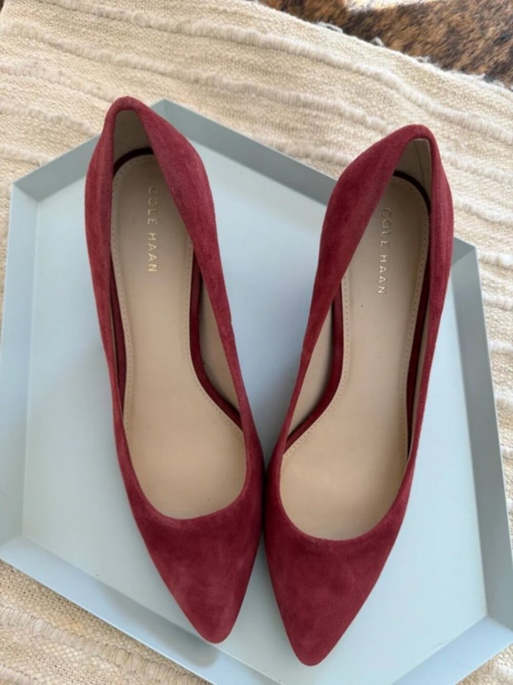 Kitten Hill Cole Haan Red suede shoes